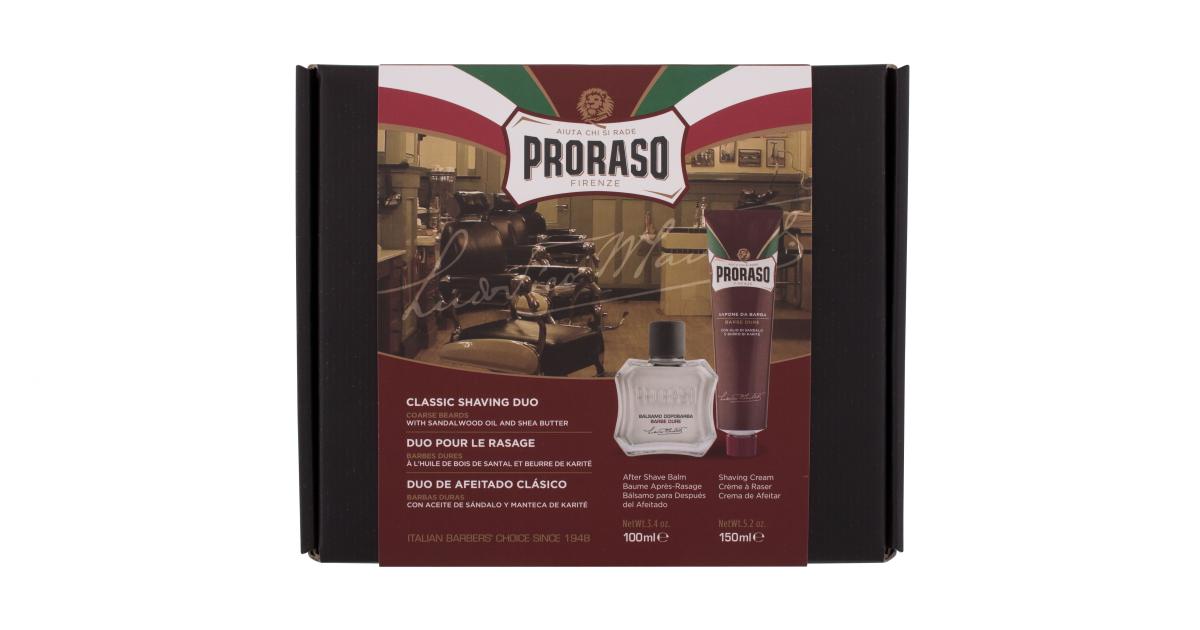 PRORASO Red Classic Shaving Duo Balsamo Dopobarba Uomo Parfimo It