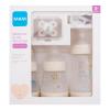 MAM Welcome To The World Set 0m+ Beige Pacco regalo biberon Anti-Colic 160 ml 2 ks + biberon Anti-Colic 260 ml 1 ks + ciuccio Start 1 pz+ nastro ciuccio 1 pz