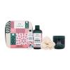 The Body Shop British Rose Bloom &amp; Glow Pacco regalo doccia gel Shower Gel British Rose 250 ml + yogurt per il corpo  Body Yogurt British Rose 200 ml + crema mani Hand Cream British Rose 30 ml + žínka + borsa cosmetica