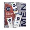 Nivea Men Sensitive Keep It Calm Pacco regalo crema viso per il giorno Men Sensitive Face Cream SPF15 75 ml + gel detergente Men Sensitive Face Wash 100 ml + doccia gel Men Sensitive Soothing Bamboo Extract Shower Gel 250 ml