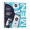 Nivea Men Keep It Cool Pacco regalo antiperspirante Invisible Black &amp; White Fresh 50 ml + balsamo dopobarba Men Sensitive Cool 100 ml + doccia gel Men Sensitive 250 ml