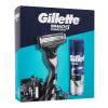 Gillette Mach3 Charcoal Pacco regalo rasoio Mach3 Charcoal 1 ks + gel da barba Series Shave Gel Cleansing With Charcoal 200 ml