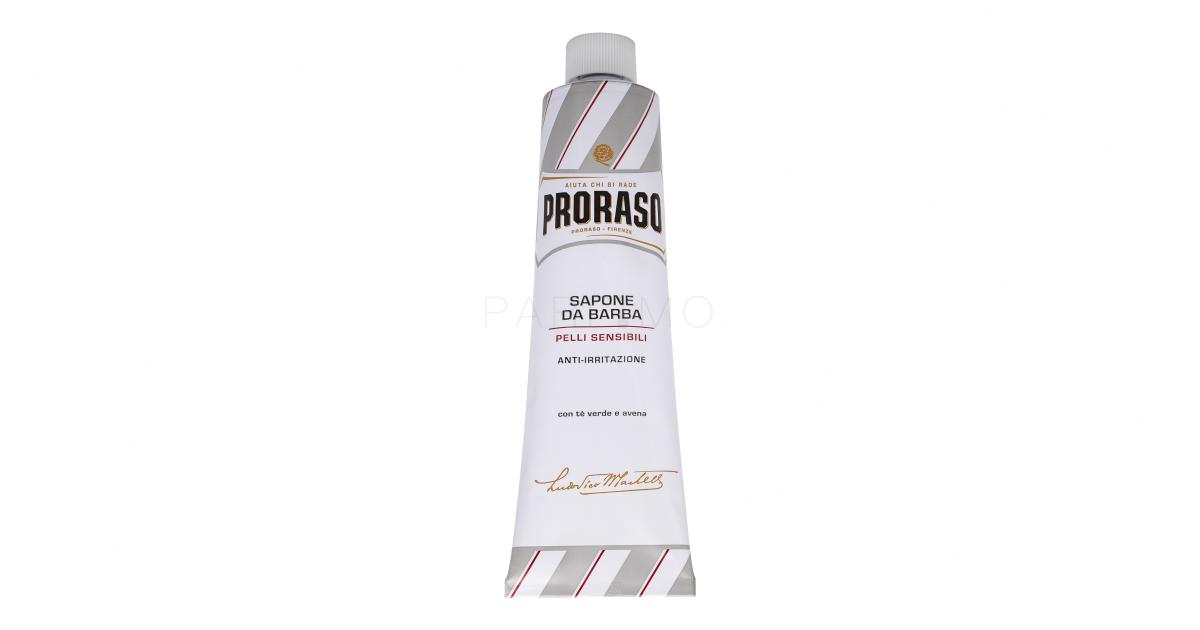 PRORASO White Shaving Soap In A Tube Schiuma da barba uomo 150 ml