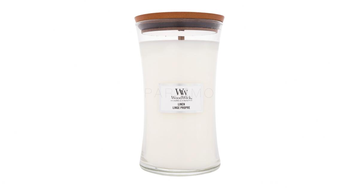 Linen WoodWick - Candela grande