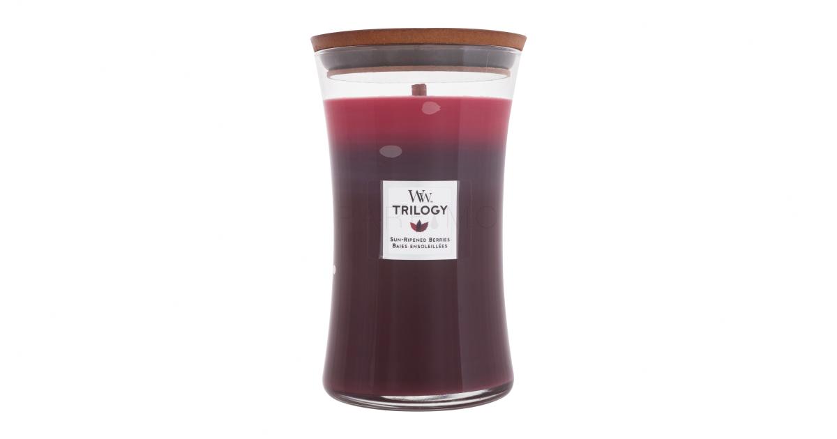 WoodWick Trilogy Sun Ripened Berries Candela profumata 610 g