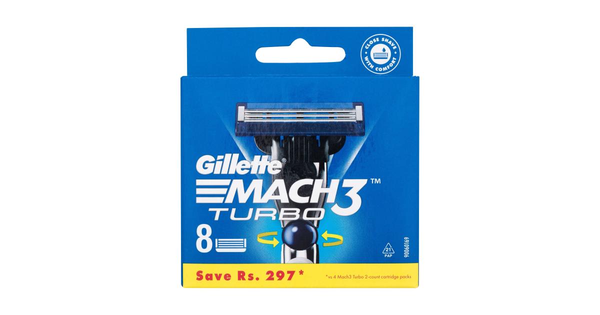 Gillette Mach3 Turbo Lama di ricambio uomo Set