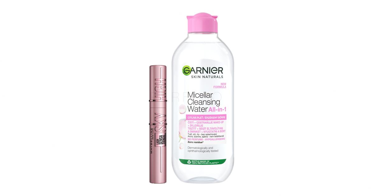 Set Acqua Micellare Garnier Skin Naturals Micellar Water All In 1 Sensitive Mascara Maybelline 8753