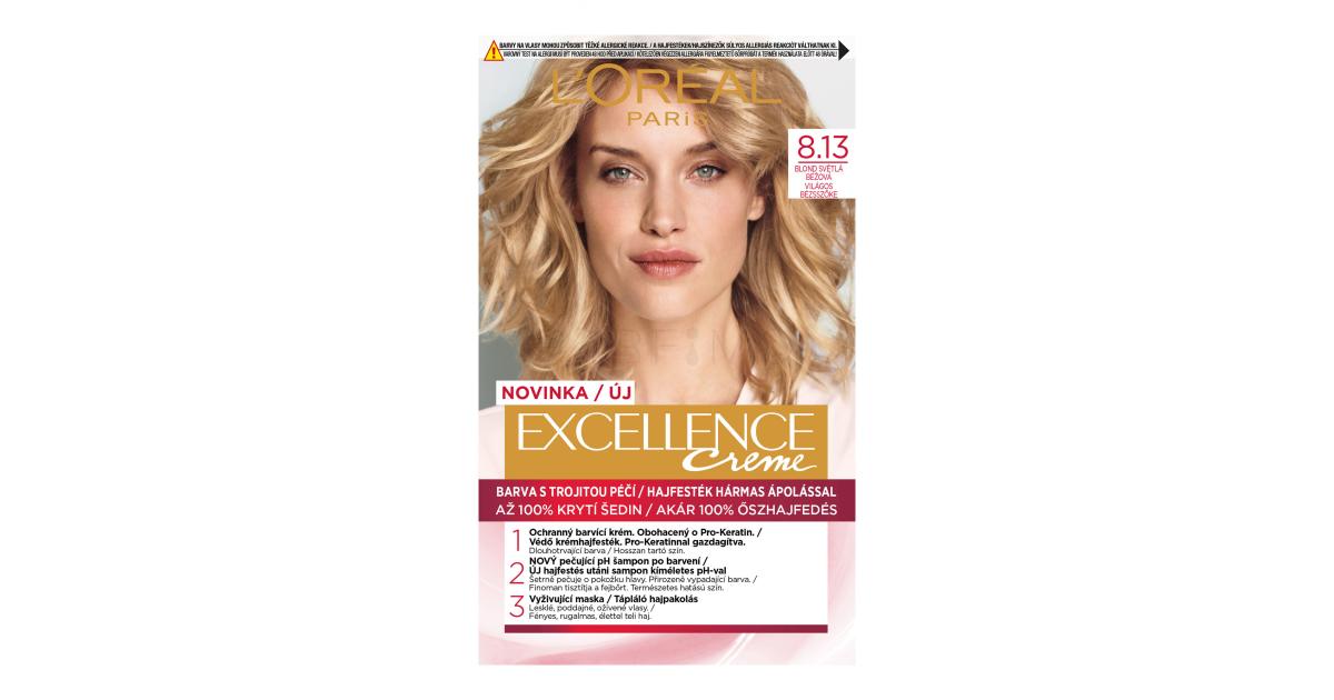 L'Oréal Paris Excellence Creme Triple Protection Tinta capelli donna 1 pz  Tonalità 8,13 Blond Light Beige