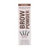 Makeup Revolution London Brow Powder Stamp & Stencil Polveri per sopracciglia donna 0,65 g Tonalità Ash Brown