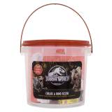 Universal Jurassic World Create A Dino Fizzer Pacco regalo acido citrico 70 g + bicarbonato di sodio 130 g + colorante giallo1 g + colorante blu 1 g + glicerina 10 g + aroma di fragola 5 g + stampo per bombe da bagno