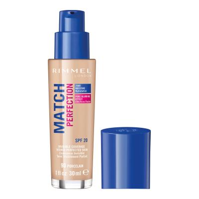 Rimmel London Match Perfection SPF20 Fondotinta donna 30 ml Tonalità 90 Porcelain