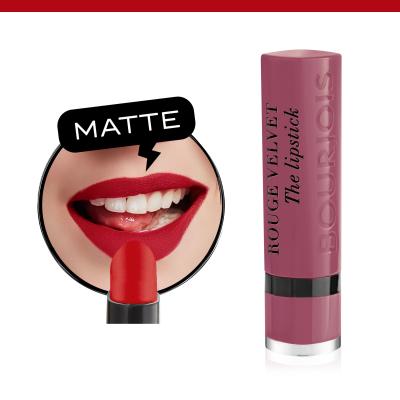 BOURJOIS Paris Rouge Velvet The Lipstick Rossetto donna 2,4 g Tonalità 19 Place Des Roses