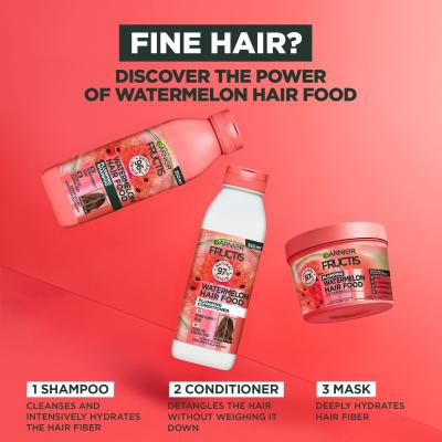 Garnier Fructis Hair Food Watermelon Plumping Conditioner Balsamo per capelli donna 350 ml