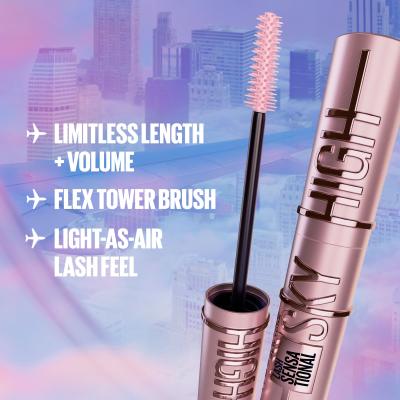 Maybelline Lash Sensational Sky High Mascara donna 7,2 ml Tonalità 01 Very Black