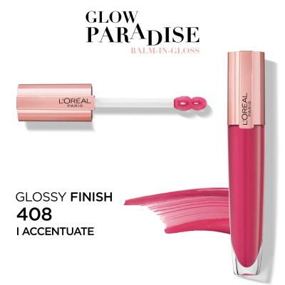 L&#039;Oréal Paris Glow Paradise Balm In Gloss Lucidalabbra donna 7 ml Tonalità 408 I Accentuate