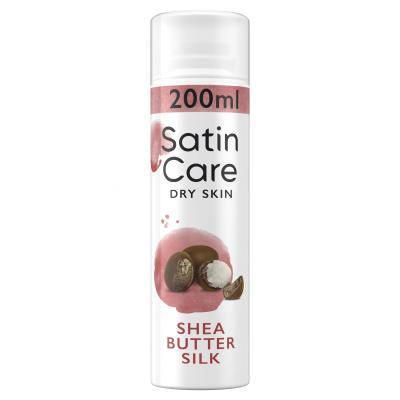 Gillette Satin Care Dry Skin Shea Butter Silk Gel da barba donna 200 ml