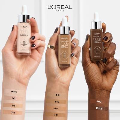 L&#039;Oréal Paris True Match Nude Plumping Tinted Serum Fondotinta donna 30 ml Tonalità 3-4 Light-Medium