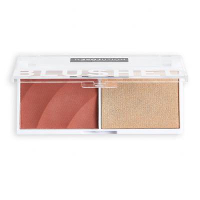 Revolution Relove Colour Play Blushed Duo Blush &amp; Highlighter Contouring palette donna 5,8 g Tonalità Kindness