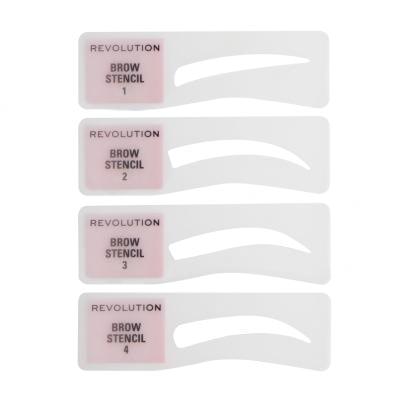 Makeup Revolution London Brow Powder Stamp &amp; Stencil Polveri per sopracciglia donna 0,65 g Tonalità Dark Brown