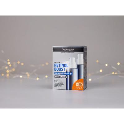 Neutrogena Retinol Boost Duo Pack Pacco regalo crema quotidiana per la pelle Retinol Boost Day Cream SPF15 50 ml + crema per la notte Retinol Boost Night Cream 50 ml