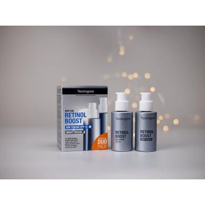 Neutrogena Retinol Boost Duo Pack Pacco regalo crema quotidiana per la pelle Retinol Boost Day Cream SPF15 50 ml + crema per la notte Retinol Boost Night Cream 50 ml