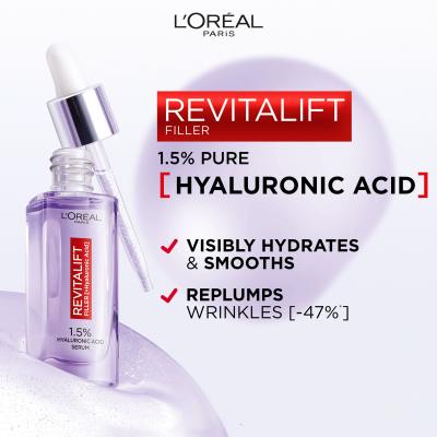 L&#039;Oréal Paris Revitalift Filler HA 1,5% Siero per il viso donna 30 ml