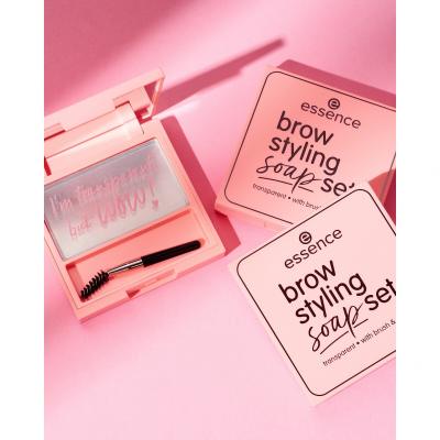 Essence Brow Styling Soap Set Gel e pomate per sopracciglia donna 3,4 g Tonalità Transparent