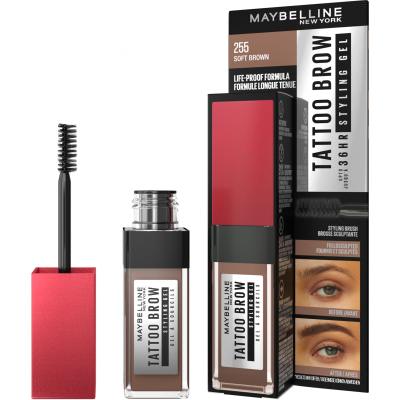 Maybelline Tattoo Brow 36H Styling Gel Gel e pomate per sopracciglia donna 6 ml Tonalità 255 Soft Brown