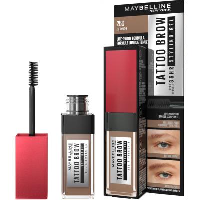 Maybelline Tattoo Brow 36H Styling Gel Gel e pomate per sopracciglia donna 6 ml Tonalità 250 Blonde