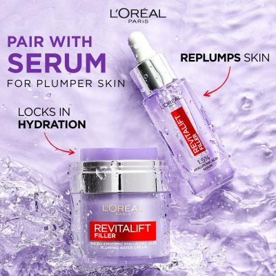 L&#039;Oréal Paris Revitalift Filler HA Plumping Water-Cream Crema giorno per il viso donna 50 ml