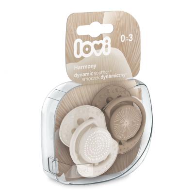 LOVI Harmony Dynamic Soother Girl 0-3m Ciuccio bambino 2 pz