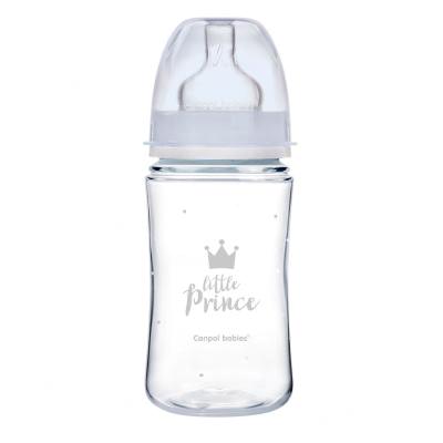 Canpol babies Royal Baby Easy Start Anti-Colic Bottle Little Prince 3m+ Biberon bambino 240 ml