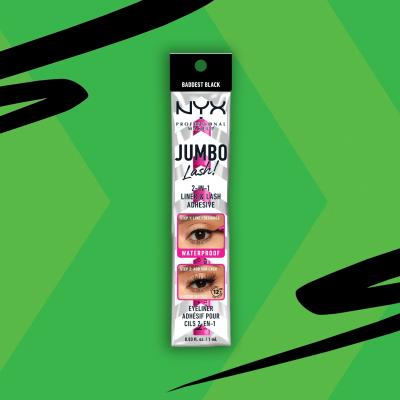 NYX Professional Makeup Jumbo Lash! 2in1 Liner &amp; Lash Adhesive Eyeliner donna 1 ml Tonalità 01 Black