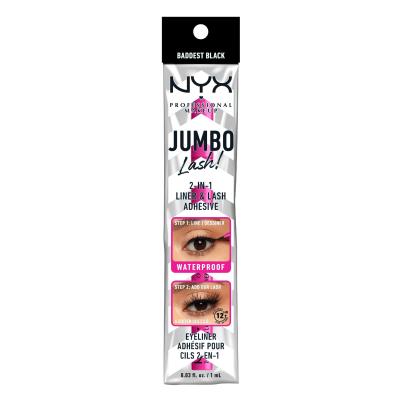 NYX Professional Makeup Jumbo Lash! 2in1 Liner &amp; Lash Adhesive Eyeliner donna 1 ml Tonalità 01 Black