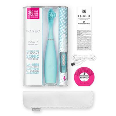 Foreo ISSA™ 2 Sensitive Set Silicone Sonic Spazzolino sonico 1 pz Tonalità Mint