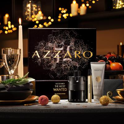 Azzaro The Most Wanted Pacco regalo eau de parfum 100 ml + eau de parfum 10 ml + shampoo per corpo e capelli Wanted 75 ml