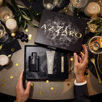 Azzaro The Most Wanted Pacco regalo eau de parfum 100 ml + eau de parfum 10 ml + shampoo per corpo e capelli Wanted 75 ml