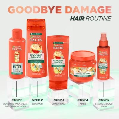 Garnier Fructis Goodbye Damage Keratin 10-In-1 Leave-In Spray curativo per i capelli donna 150 ml