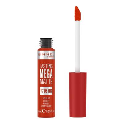 Rimmel London Lasting Mega Matte Liquid Lip Colour Rossetto donna 7,4 ml Tonalità Scarlet Flames