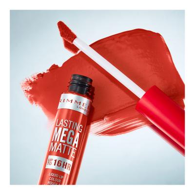 Rimmel London Lasting Mega Matte Liquid Lip Colour Rossetto donna 7,4 ml Tonalità Scarlet Flames