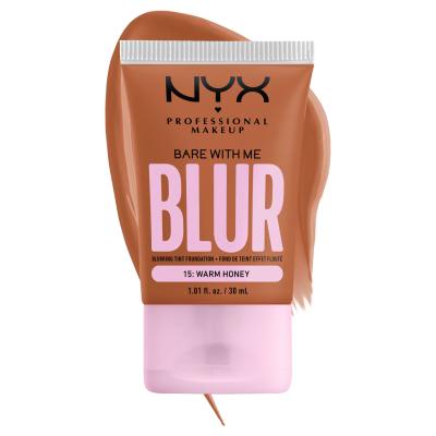 NYX Professional Makeup Bare With Me Blur Tint Foundation Fondotinta donna 30 ml Tonalità 15 Warm Honey