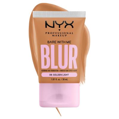 NYX Professional Makeup Bare With Me Blur Tint Foundation Fondotinta donna 30 ml Tonalità 08 Golden Light