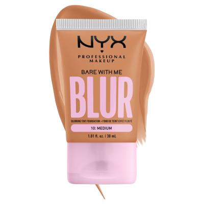 NYX Professional Makeup Bare With Me Blur Tint Foundation Fondotinta donna 30 ml Tonalità 10 Medium