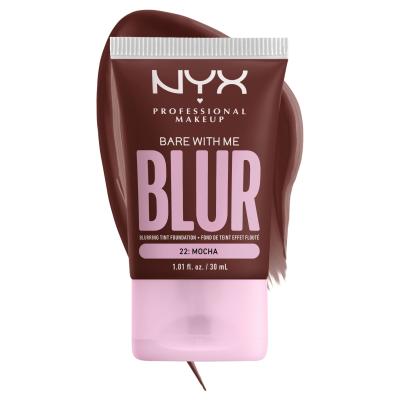 NYX Professional Makeup Bare With Me Blur Tint Foundation Fondotinta donna 30 ml Tonalità 22 Mocha