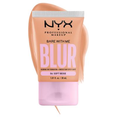 NYX Professional Makeup Bare With Me Blur Tint Foundation Fondotinta donna 30 ml Tonalità 06 Soft Beige