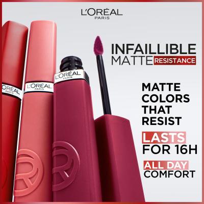 L&#039;Oréal Paris Infaillible Matte Resistance Lipstick Rossetto donna 5 ml Tonalità 200 Lipstick&amp;Chill