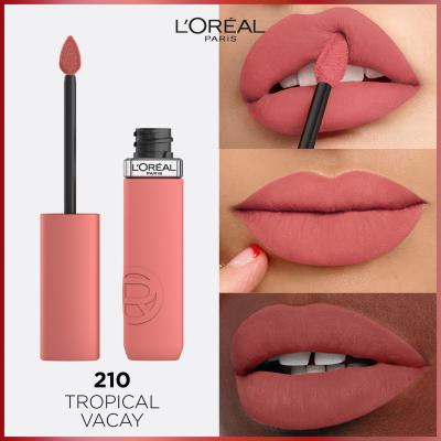 L&#039;Oréal Paris Infaillible Matte Resistance Lipstick Rossetto donna 5 ml Tonalità 210 Tropical Vacay