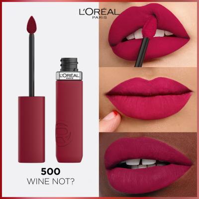 L&#039;Oréal Paris Infaillible Matte Resistance Lipstick Rossetto donna 5 ml Tonalità 500 Wine Not?