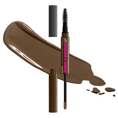 NYX Professional Makeup Zero To Brow Gel e pomate per sopracciglia donna 2 ml Tonalità 06 Chocolate