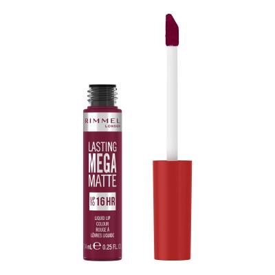 Rimmel London Lasting Mega Matte Liquid Lip Colour Rossetto donna 7,4 ml Tonalità Rock Me Purple